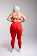 Active Red  Leggings with Pockets